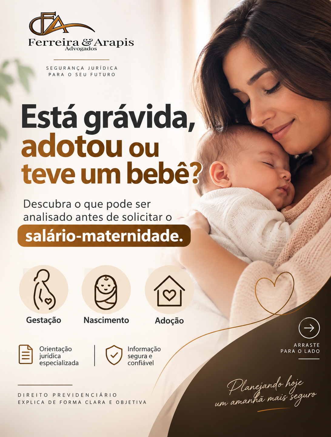 Mãe acolhendo seu bebê em ambiente tranquilo