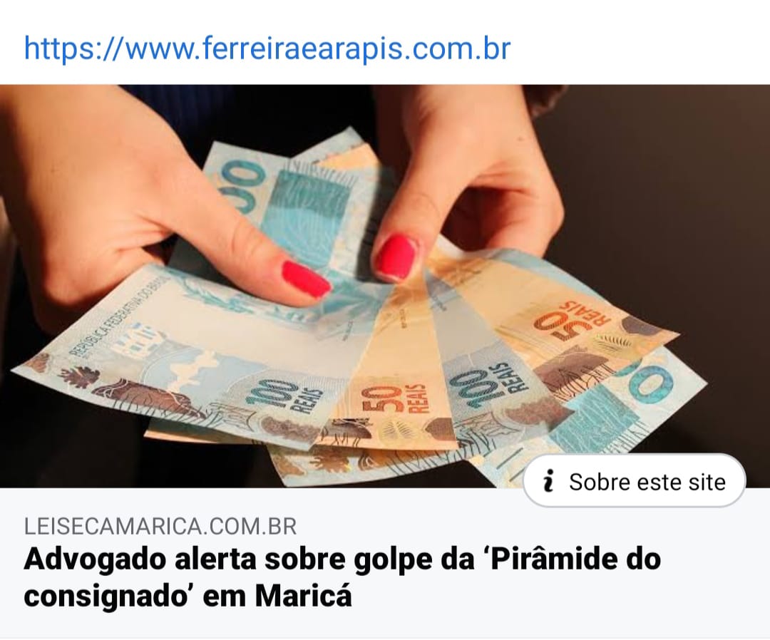 Ferreira & Arapis Advogados – É destaque no portal Lei Seca Maricá com alerta de golpe.